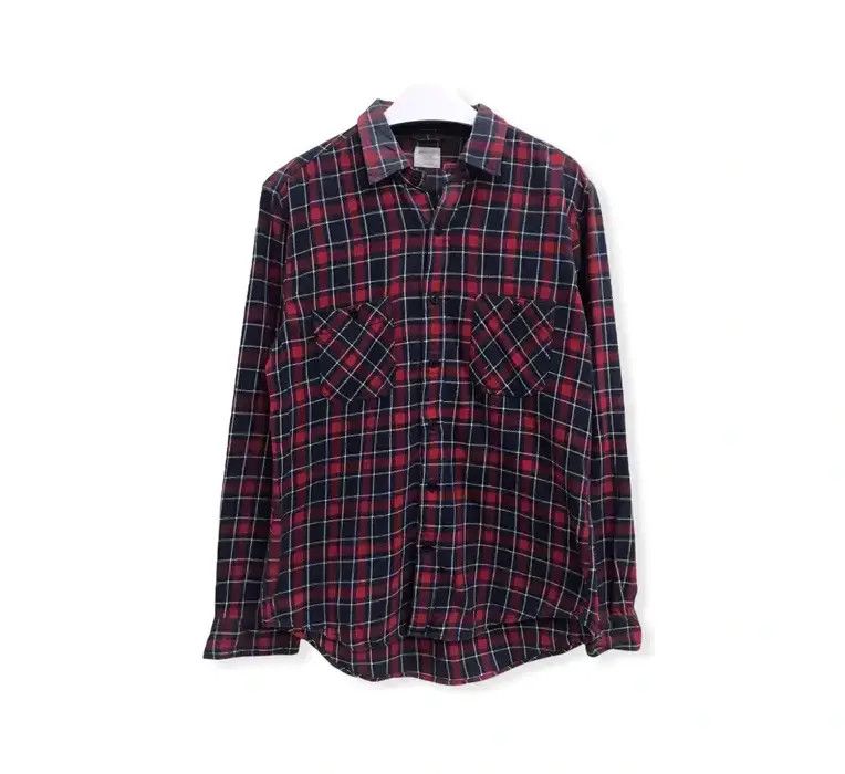 image of Back Number Plaid Tartan Flannel Shirt, Men's (Size Medium)