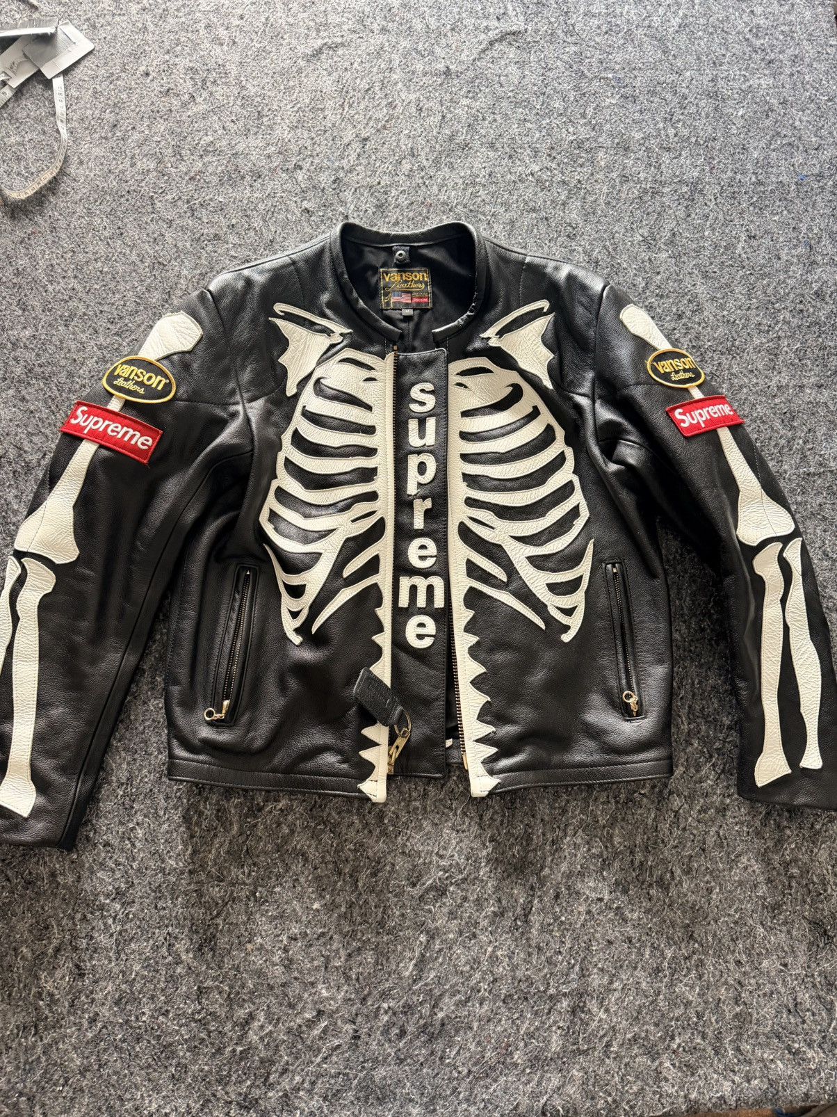 Supreme × Vanson Leathers Supreme Vanson FW17 Leather Bones Jacket