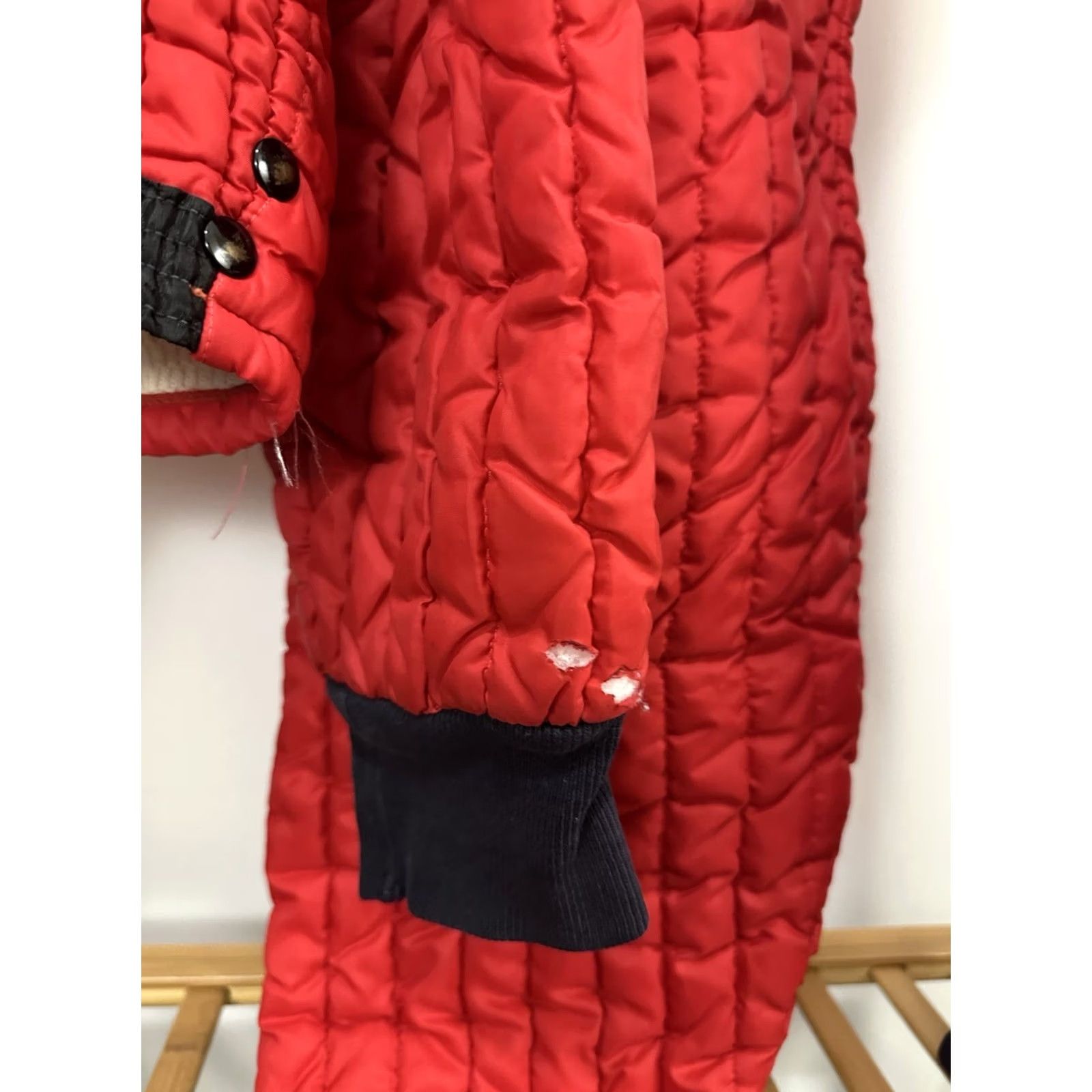 Vintage VTG 60s TownCraft Quilted Jacket & Pants XL Red Mens Thermal Lined Distressed Cuff 2-Piece Set Size US 36 / EU 52 - 7 Thumbnail