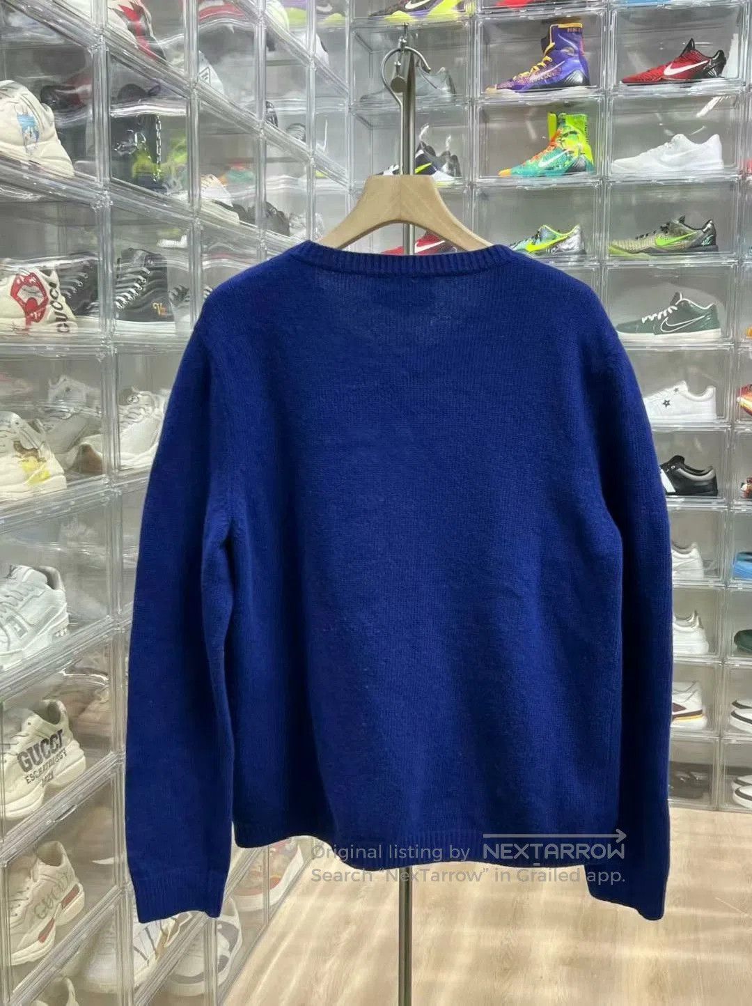 Gucci blue wool dog knit sweater 3XL size. Size US XXL / EU 58 / 5 - 5 Thumbnail
