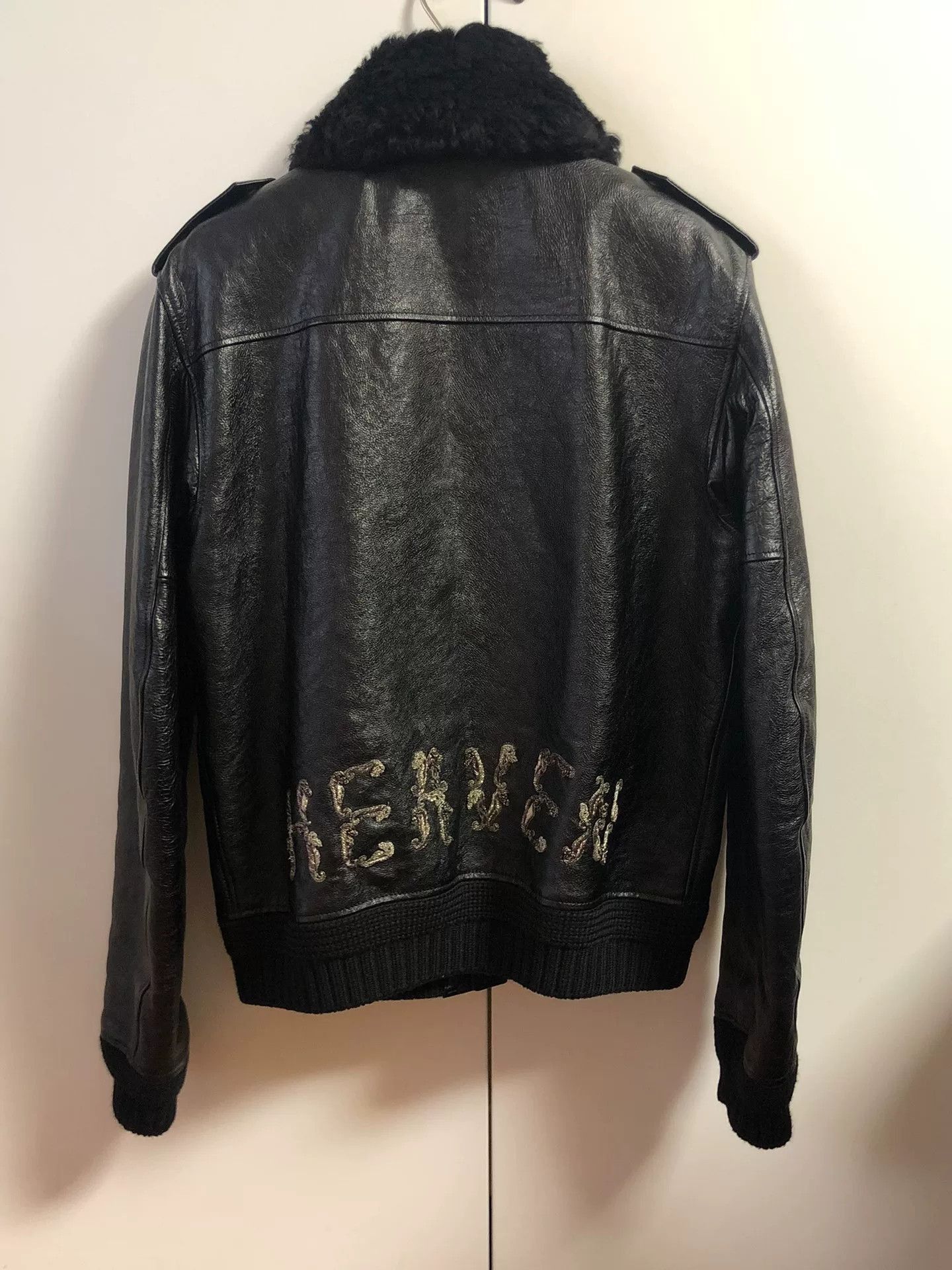 Saint Laurent Paris Saint Laurent Pilot Jacket with Wool Collar. Size US S / EU 44-46 / 1 - 4 Thumbnail