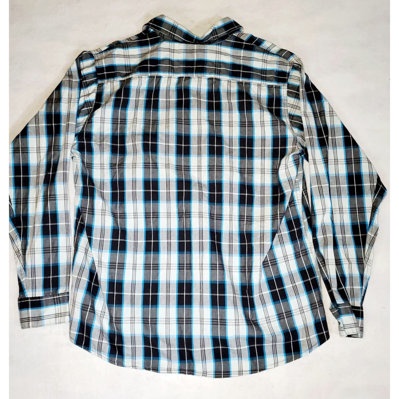 Wrangler Wrangler Shirt Mens XL Button-Down Long Sleeve Plaid Blue Western Size US XL / EU 56 / 4 - 3 Thumbnail