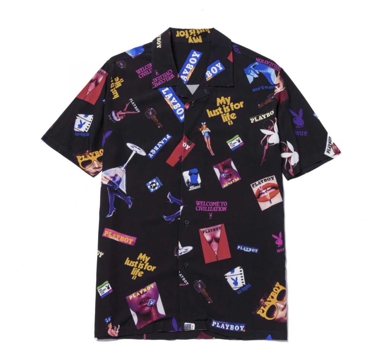 Huf × Playboy huf x playboy college S/S Woven (Black) Size US L / EU 52-54 / 3 - 1 Thumbnail