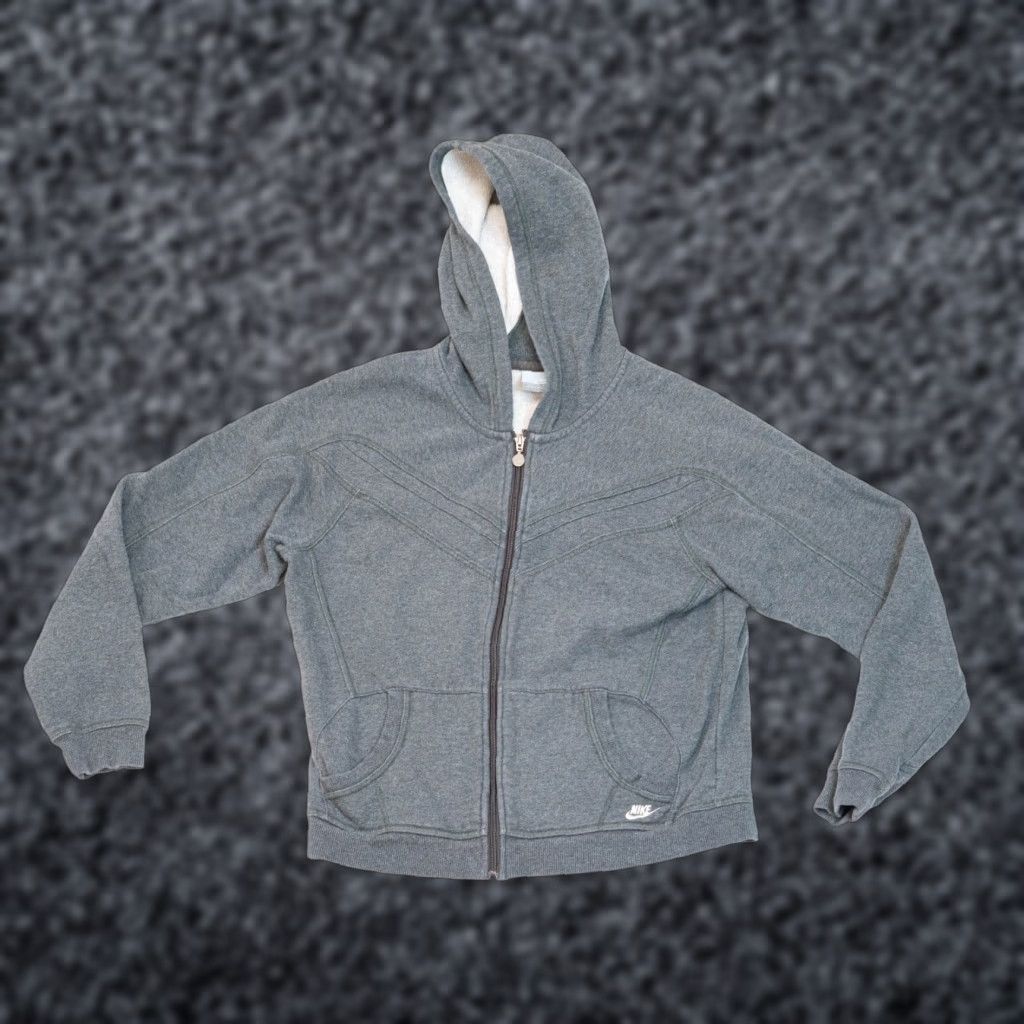 Nike VINTAGE Nike Jacket XL Grey Zip Up Lightweight Athletic Running Y2K Retro Womens Jacket Size XL / US 12-14 / IT 48-50 - 1 Thumbnail