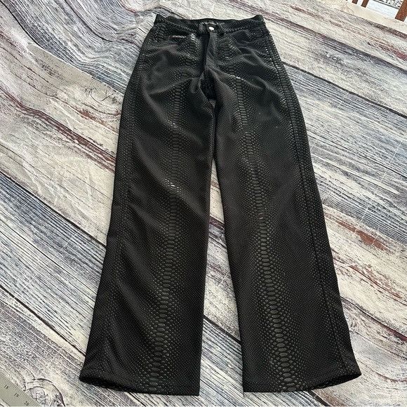 Other Vintage Whittall & Shon Black Snakeskin Pattern PVC Pants Size 27" / US 4 / IT 40 - 3 Thumbnail