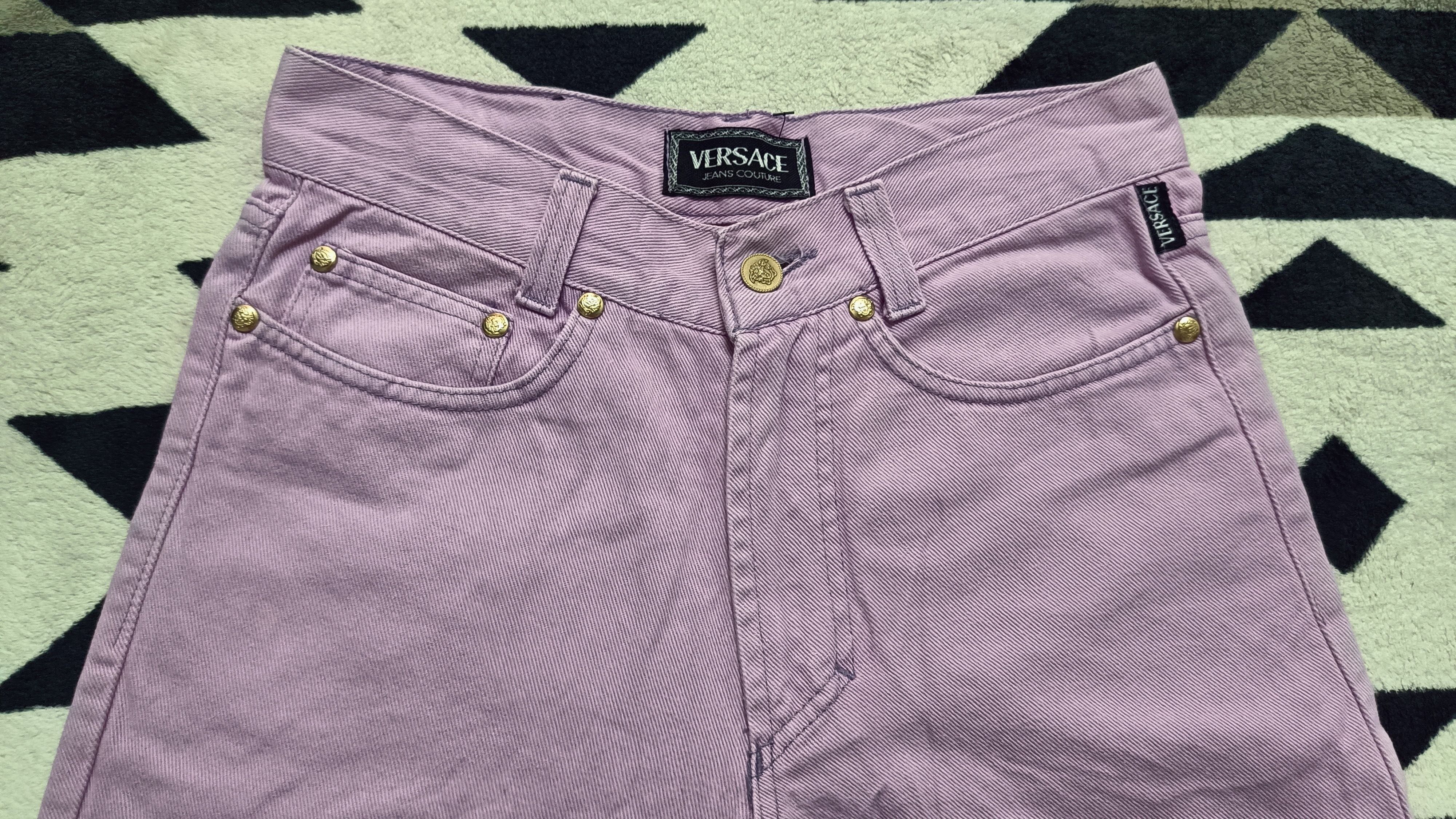 Versace 🔥🔥Rare Vintage 90s Versace Purple Jeans Size 28" / US 6 / IT 42 - 3 Thumbnail