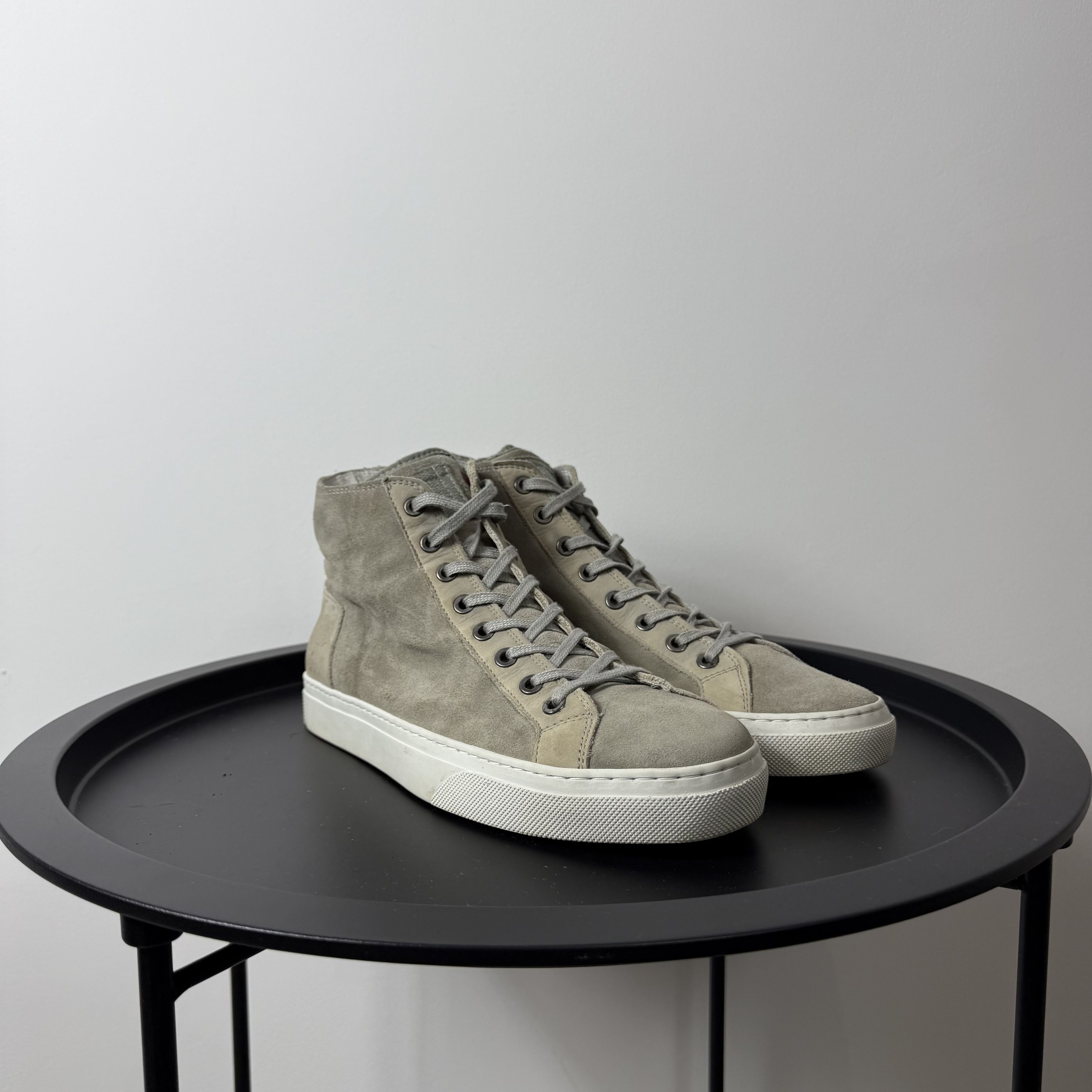 Allsaints Allsaints Beige Hi-Top Formal Sneakers Size US 8 / EU 41 - 3 Thumbnail