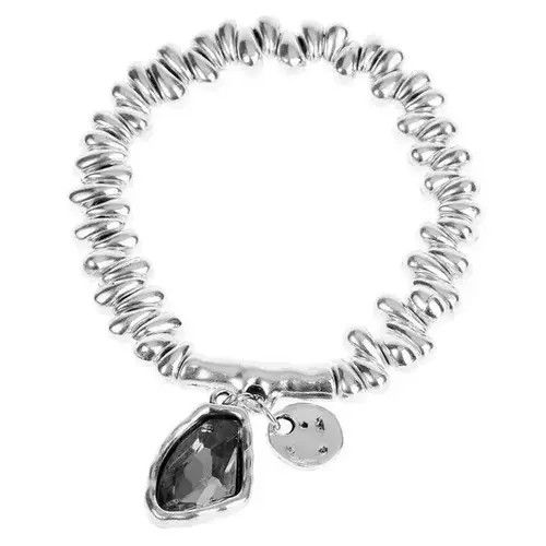 Vintage Vintage Silver Plated Grey Crystal Bracelet Size ONE SIZE - 1 Thumbnail