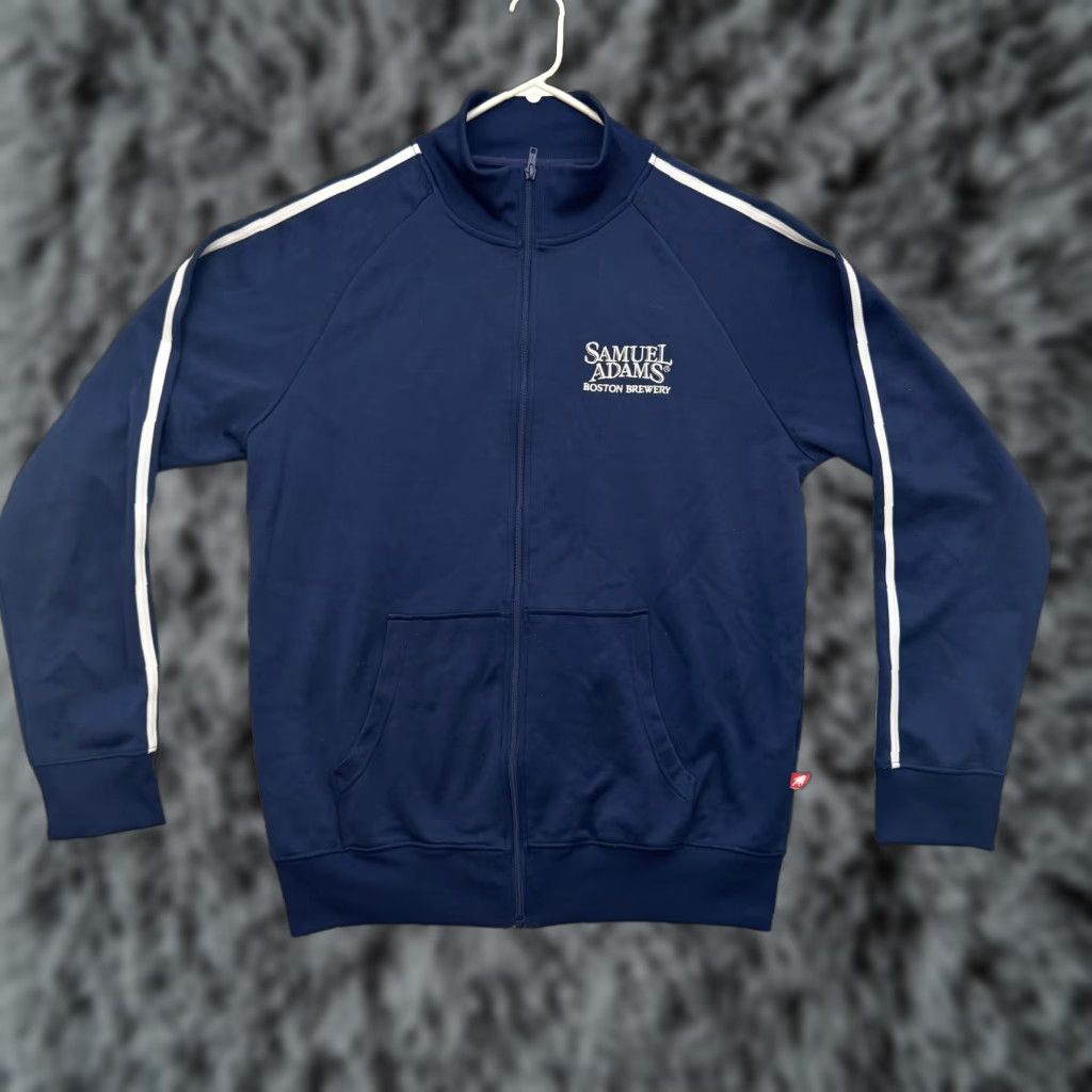 Vintage VINTAGE Samuel Adams Boston Brewery Jacket Mens XL Navy Blue Track Full Zip Beer Promo Size US XL / EU 56 / 4 - 1 Thumbnail