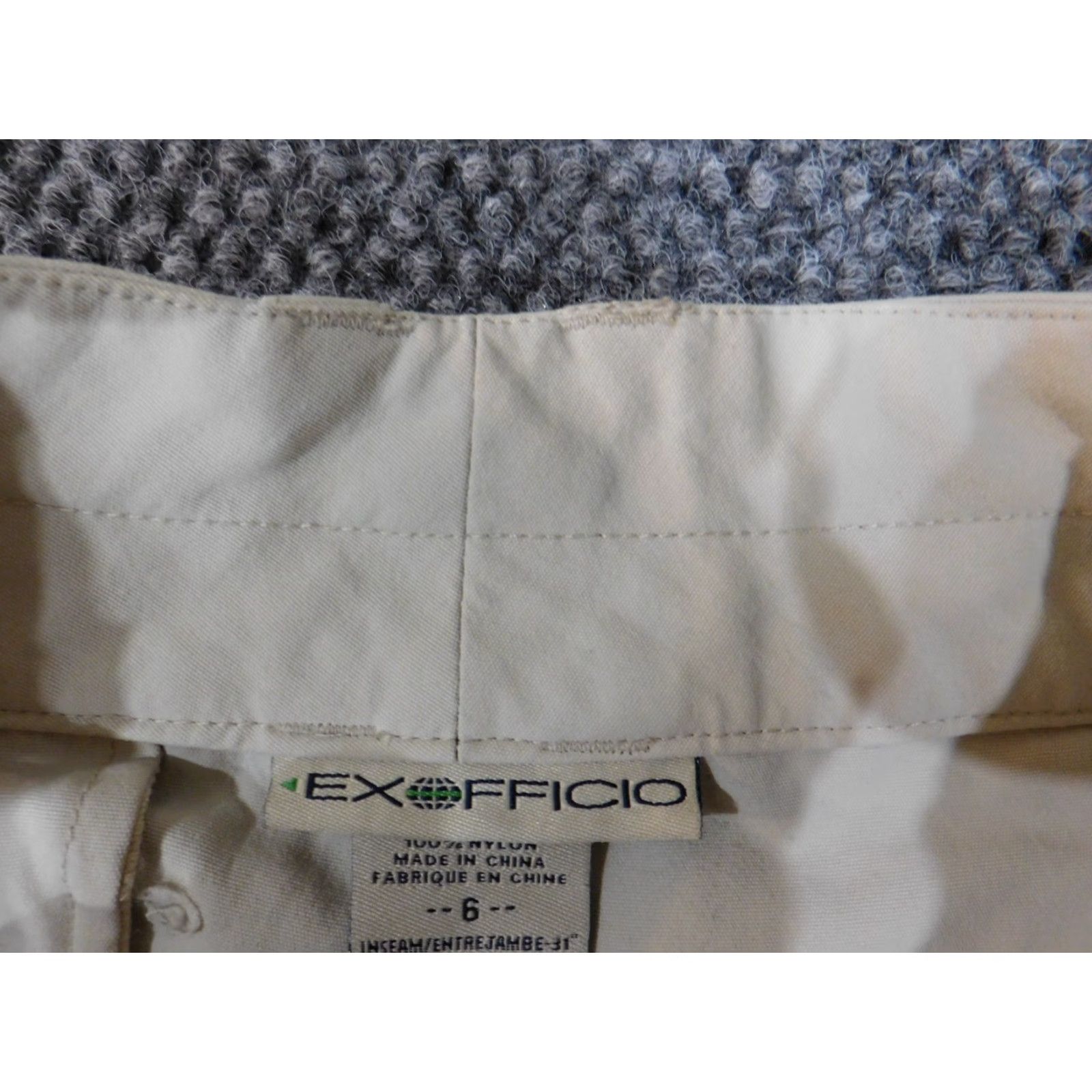 ExOfficio ExOfficio Pants Women 6 Beige Casual Zip Pockets Chino Straight Inseam 30 in Nature American Vintage No (Good Condition) Size 30" / US 8 / IT 44 - 5 Thumbnail