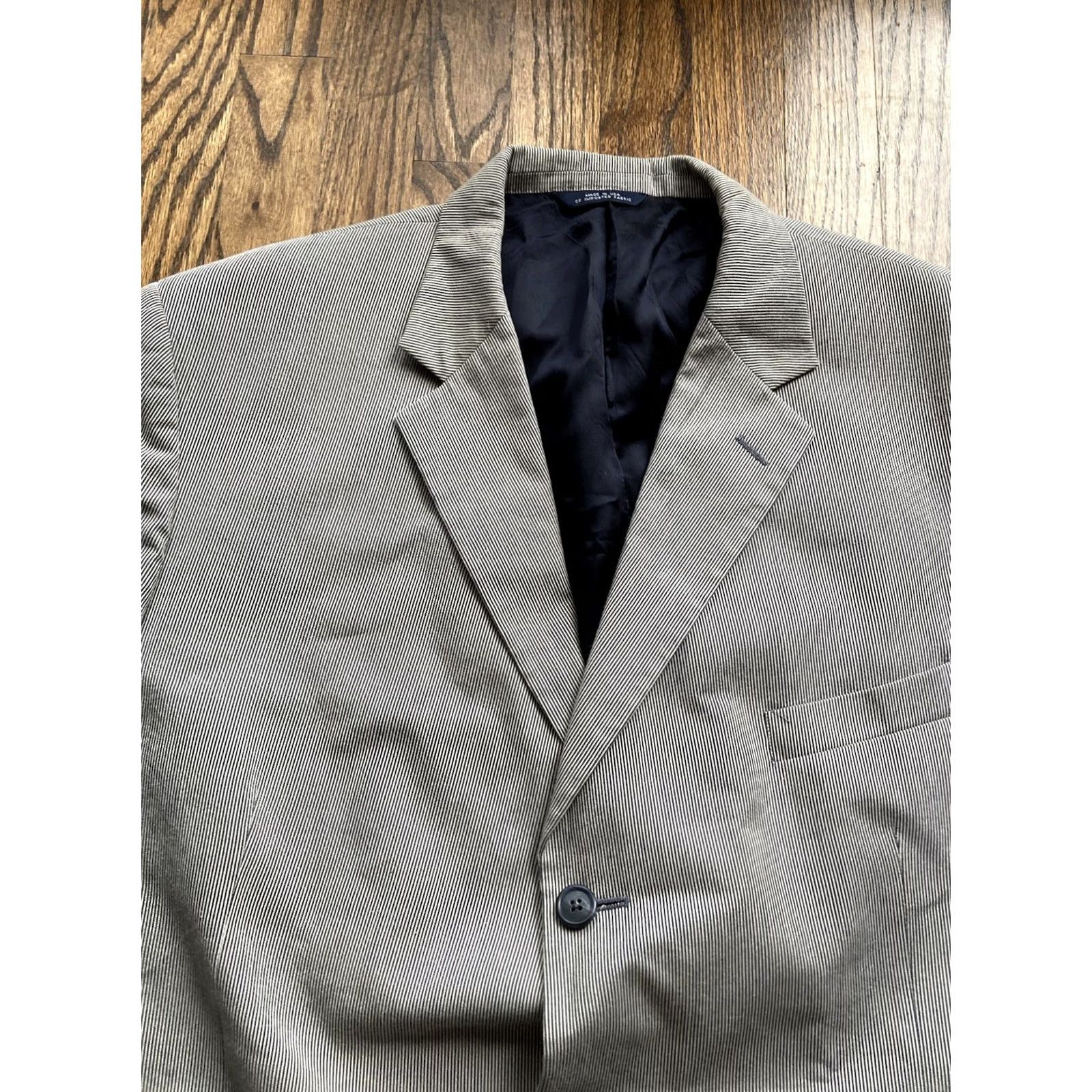 Brooks Brothers Brooks Brothers 2 Pieces Suit Mens 45R Jacket 38x30 Pants Stripe Cotton Multicolor Notch Lapel Two-Button Front Classic Mens Size 48R - 3 Thumbnail