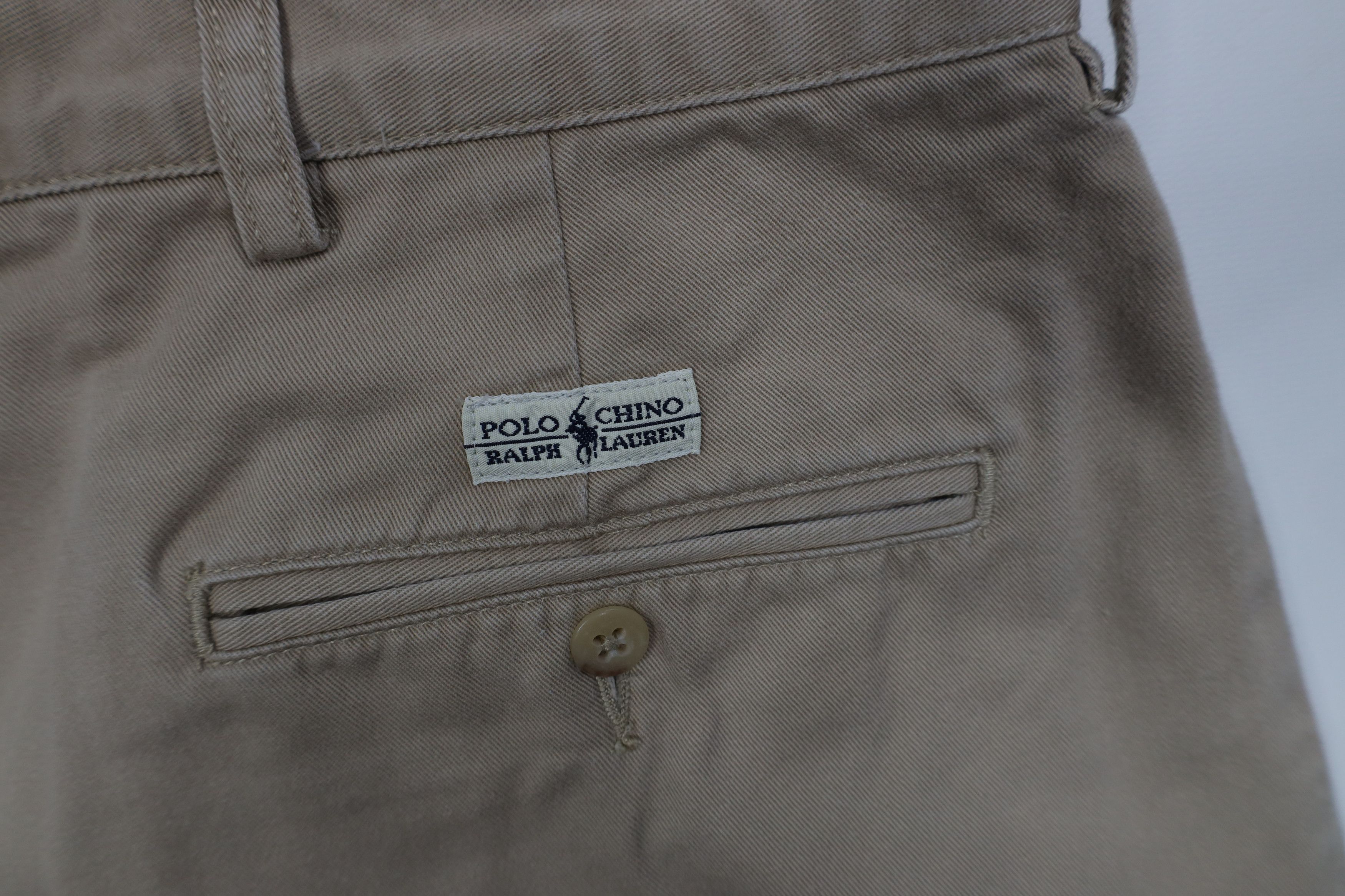Ralph Lauren Vintage 90s Ralph Lauren Chino Golf Shorts Beige Cotton Size US 38 / EU 54 - 13 Thumbnail