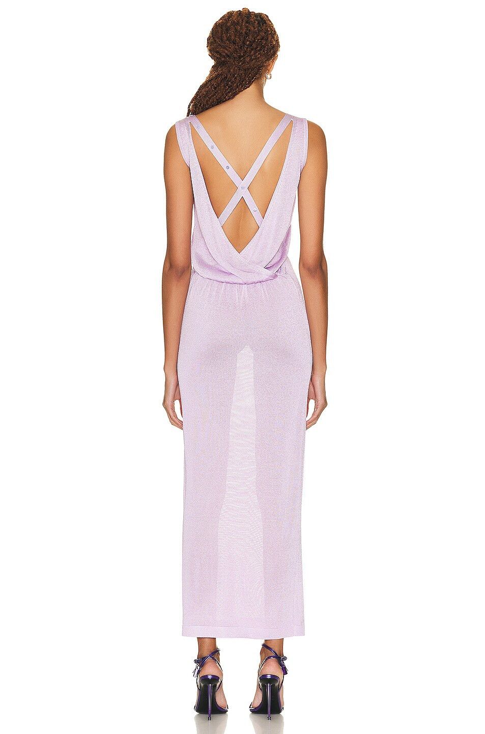 Tom Ford o1y0126 Maxi Dress in Lilac Size XS / US 0-2 / IT 36-38 - 3 Thumbnail