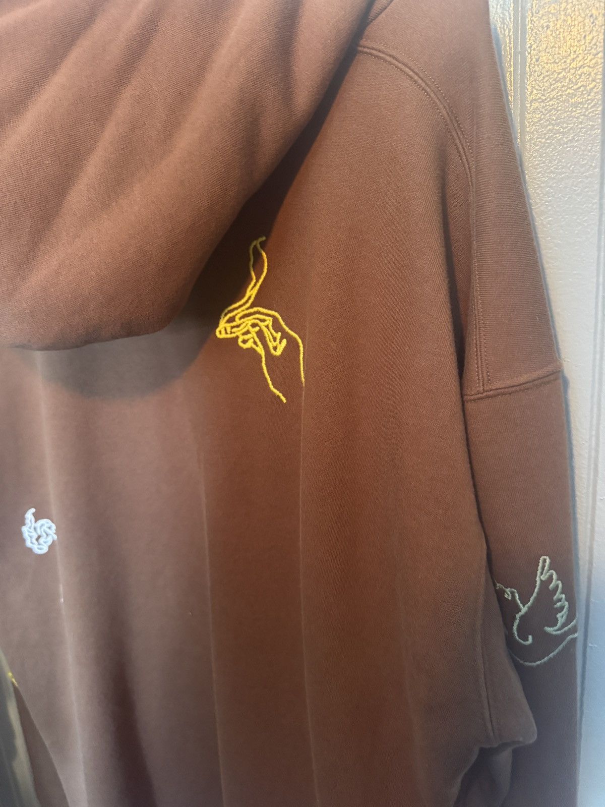 Designer Reception Embroidered Brown Hoodie Size US XL / EU 56 / 4 - 13 Thumbnail