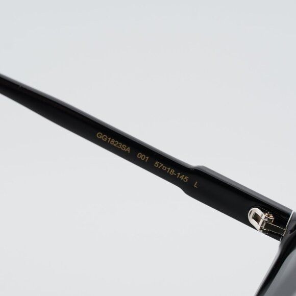 Gucci Gucci GG1823SA 001 Sunglasses Black Square Frame, Grey Size ONE SIZE - 7 Thumbnail
