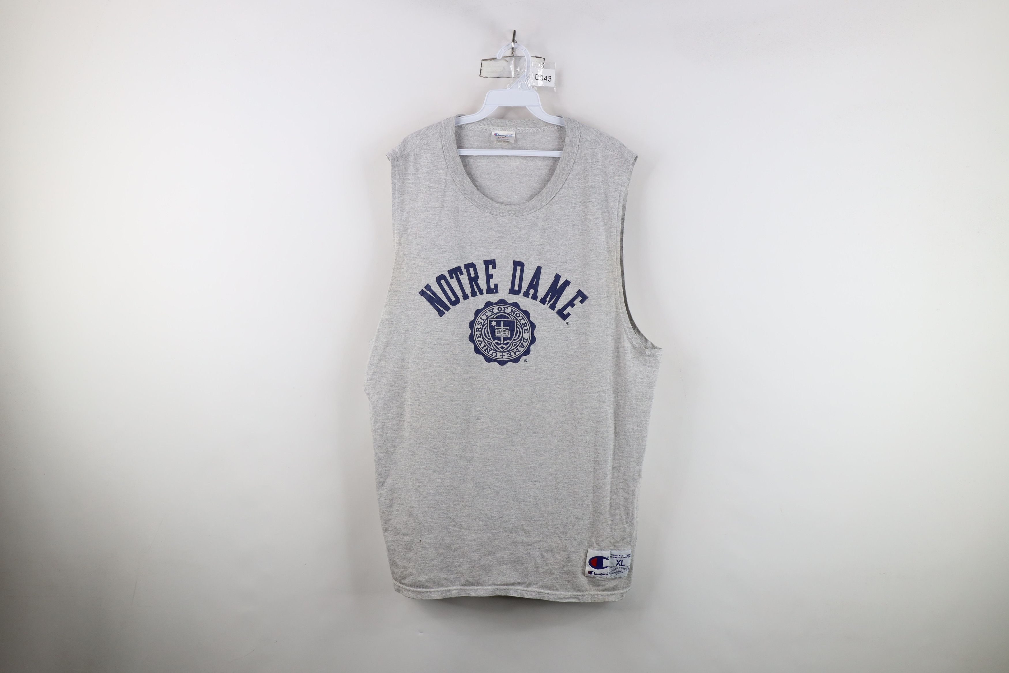 Champion Vintage 90s Champion Dame University Muscle T-Shirt Gray Size US XL / EU 56 / 4 - 1 Thumbnail