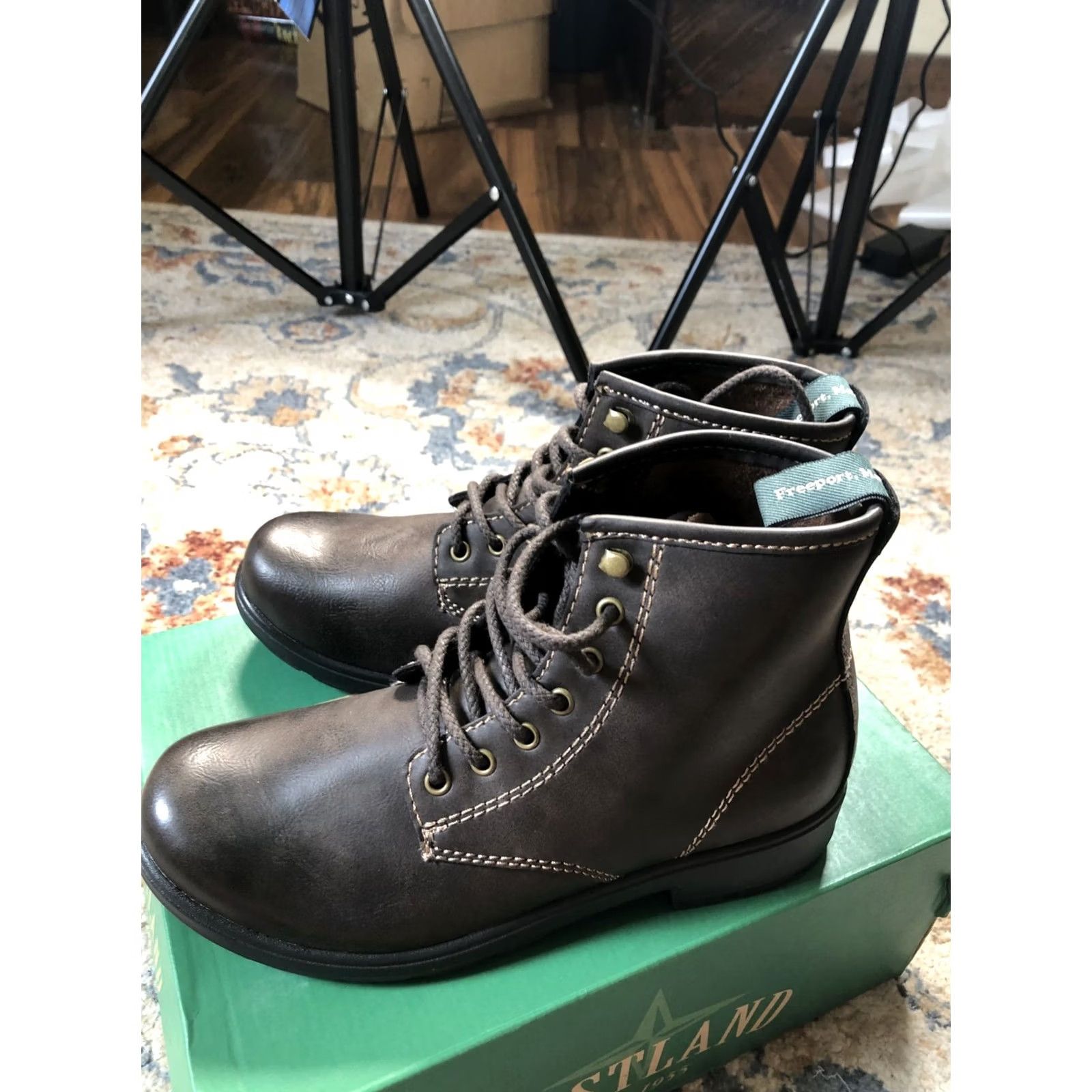 Eastland Eastland Brandy Boots Womens Size 7 Brown Ankle Lace Up Synthetic Comfort Rubber Lug Sole Mens? Womens Size US 7 / IT 37 - 4 Thumbnail