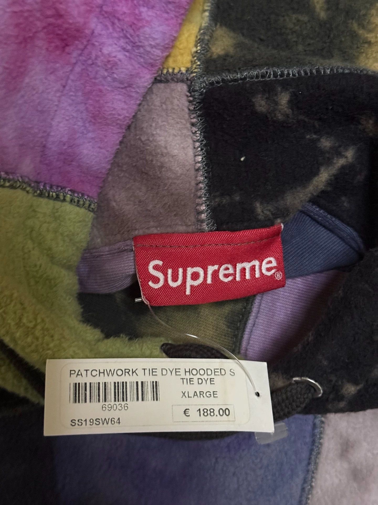 Supreme Supreme Patchwork Tie Dye Hoodie XL New With Tags Size US XL / EU 56 / 4 - 3 Thumbnail