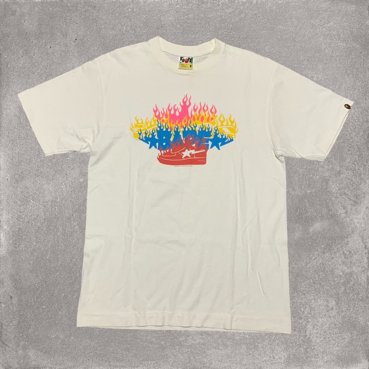 Bape Bape Medium Bape Sta White Tee A Bathing Ape 2009 Size US M / EU 48-50 / 2 - 1 Thumbnail