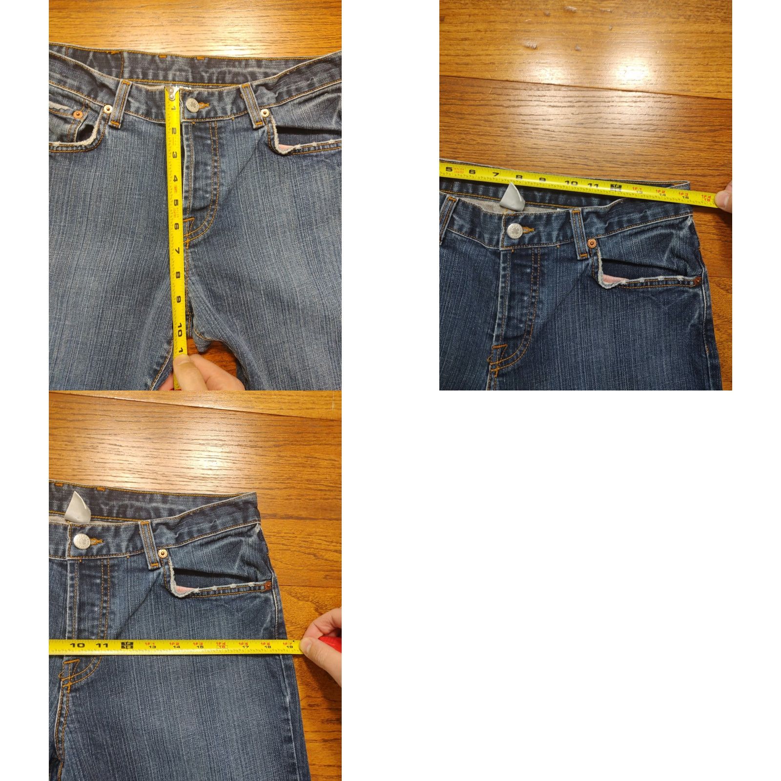 Lucky Brand VINTAGE Lucky Brand Easy Rider Jeans Womens 8 X 32 Bootcut Button Fly USA Denim Blue Size 30" / US 8 / IT 44 - 9 Thumbnail