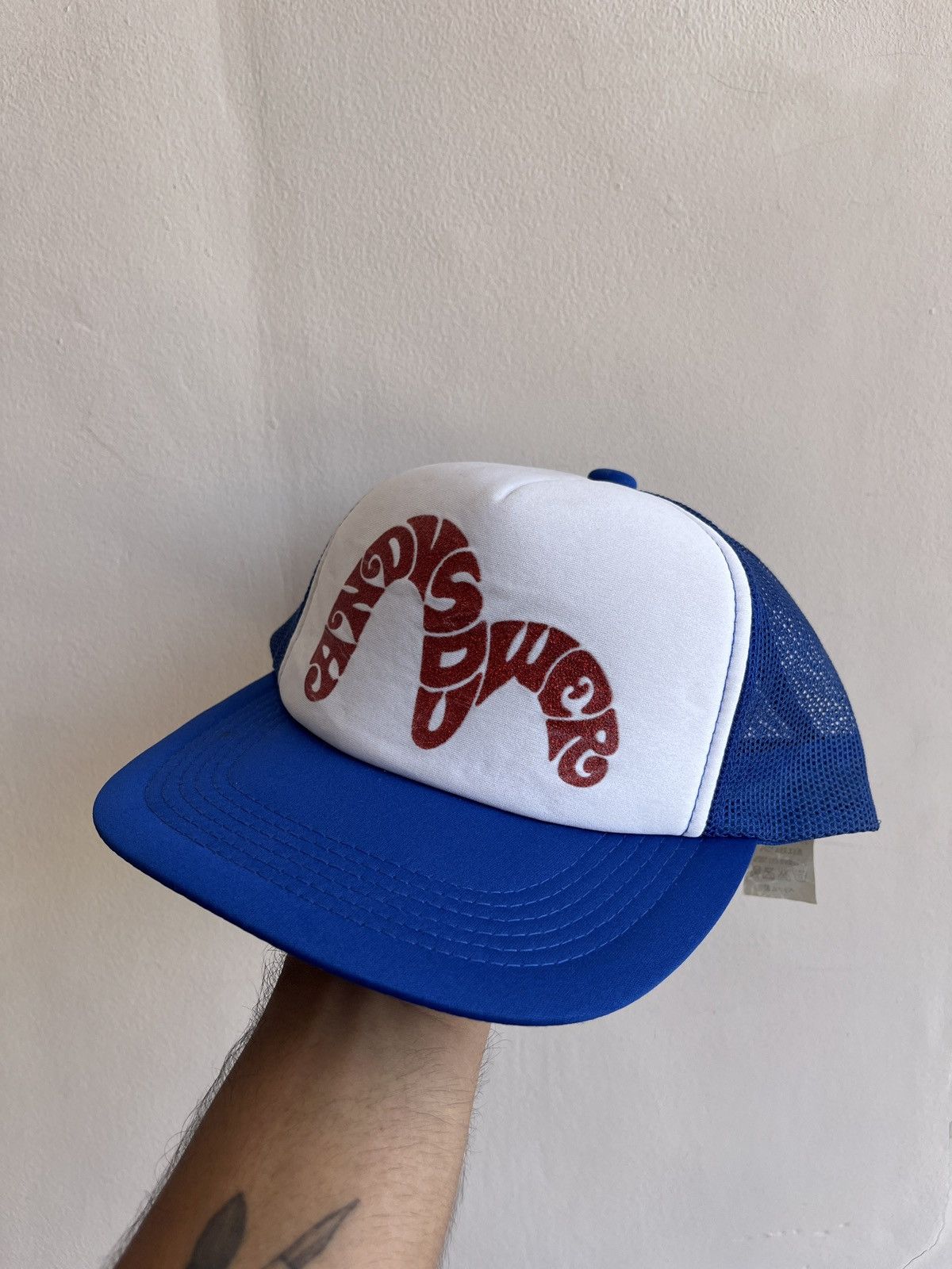 Evisu × Japanese Brand 🔥Y2K EVISU SEAGULL ANDY SOUWER TRUCKER HAT Size ONE SIZE - 3 Thumbnail