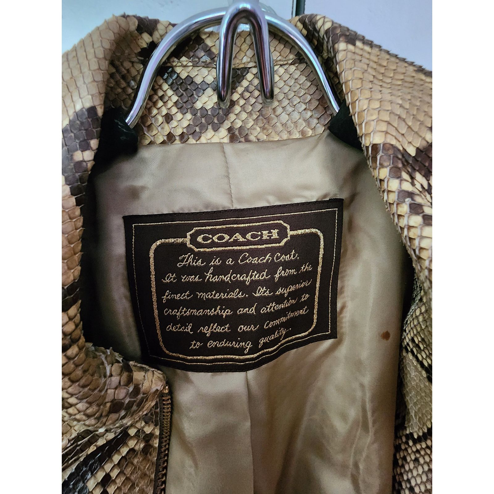 Coach COACH 100% Python Womens Size 8 NWT Jacket Size M / US 6-8 / IT 42-44 - 3 Thumbnail