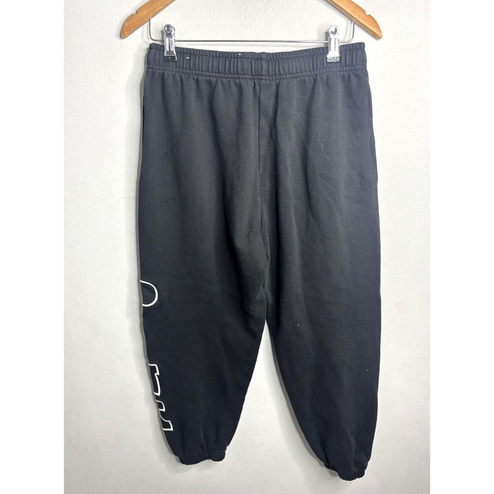 Vintage PINK Victoria's Secret Sweatpants Womens M Black Fleece Jogger Pockets Size 32" / US 10 / IT 46 - 5 Thumbnail