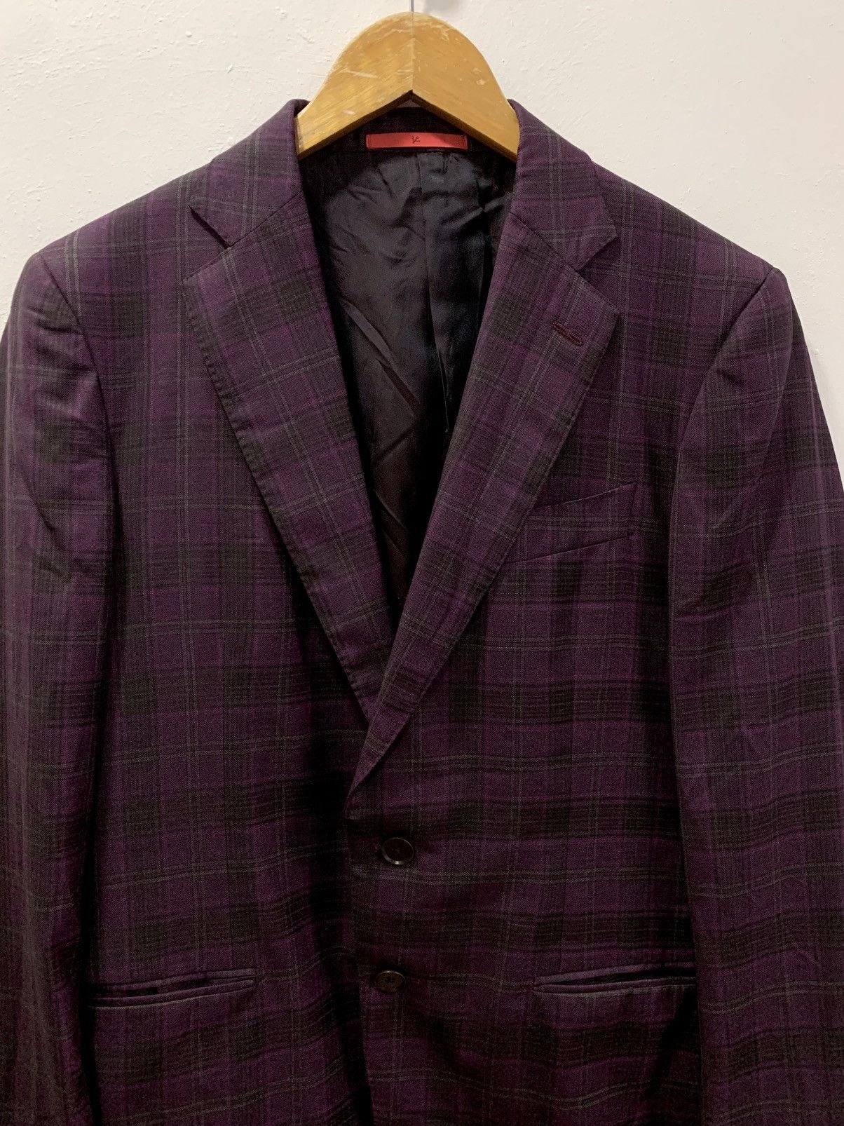 Isaia Napolii ISAIA NAPOLI GREGORY PLAID PATTERN TAILORED JACKET Size 46R - 2 Thumbnail