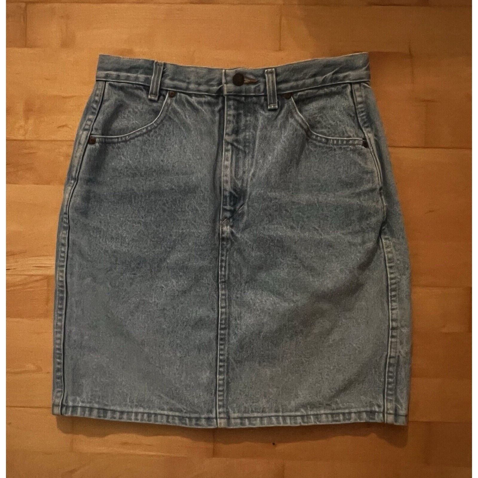 VTG United Colors of Benetton Retro Denim Mini Pencil Skirt