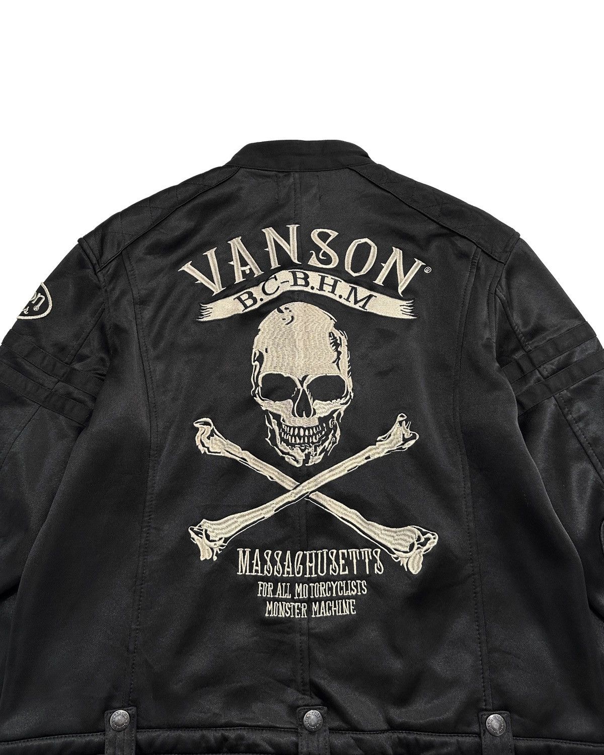 Vanson Leathers Vanson Cotton Skull Cross Biker Cafe Racer Jacket Size US XL / EU 56 / 4 - 10 Thumbnail