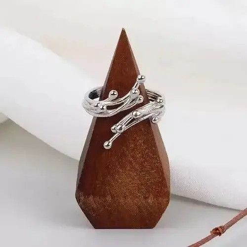 VIBE Abstract Ring Tentacle Silver Modern Punk Art Psychedelic Size ONE SIZE - 2 Thumbnail