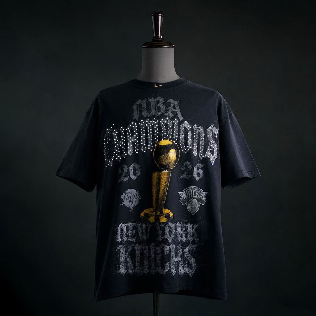 Nike Rhinestone NY Knicks Nike 2026 Championship tee | Grailed
