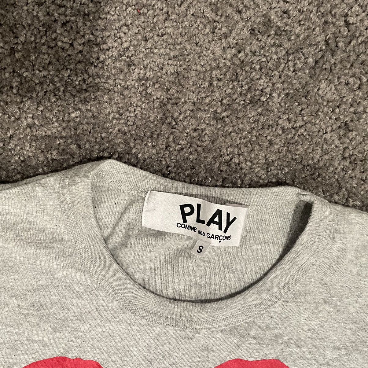 Comme des Garcons Comme des Garçons PLAY Red Heart Sketch T-Shirt 'Grey' Size US S / EU 44-46 / 1 - 2 Thumbnail