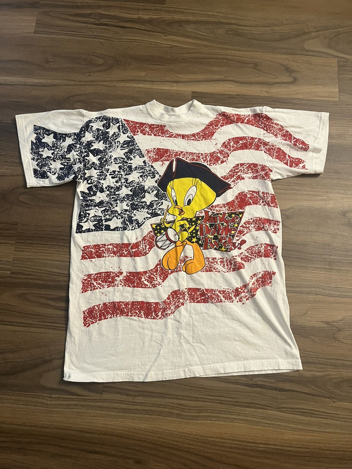 Vintage Looney Tunes Yankee Doodle Tweety Bird AOP T-shirt