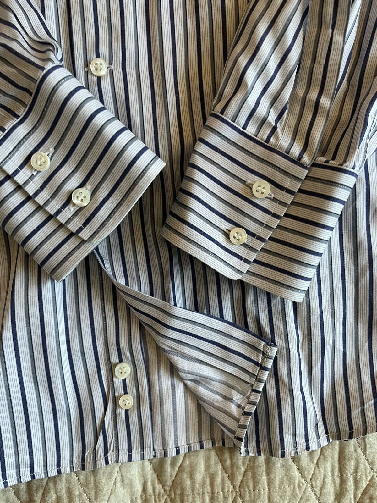 Armani Collezioni Bold Stripe Shirt Size US L / EU 52-54 / 3 - 3 Thumbnail