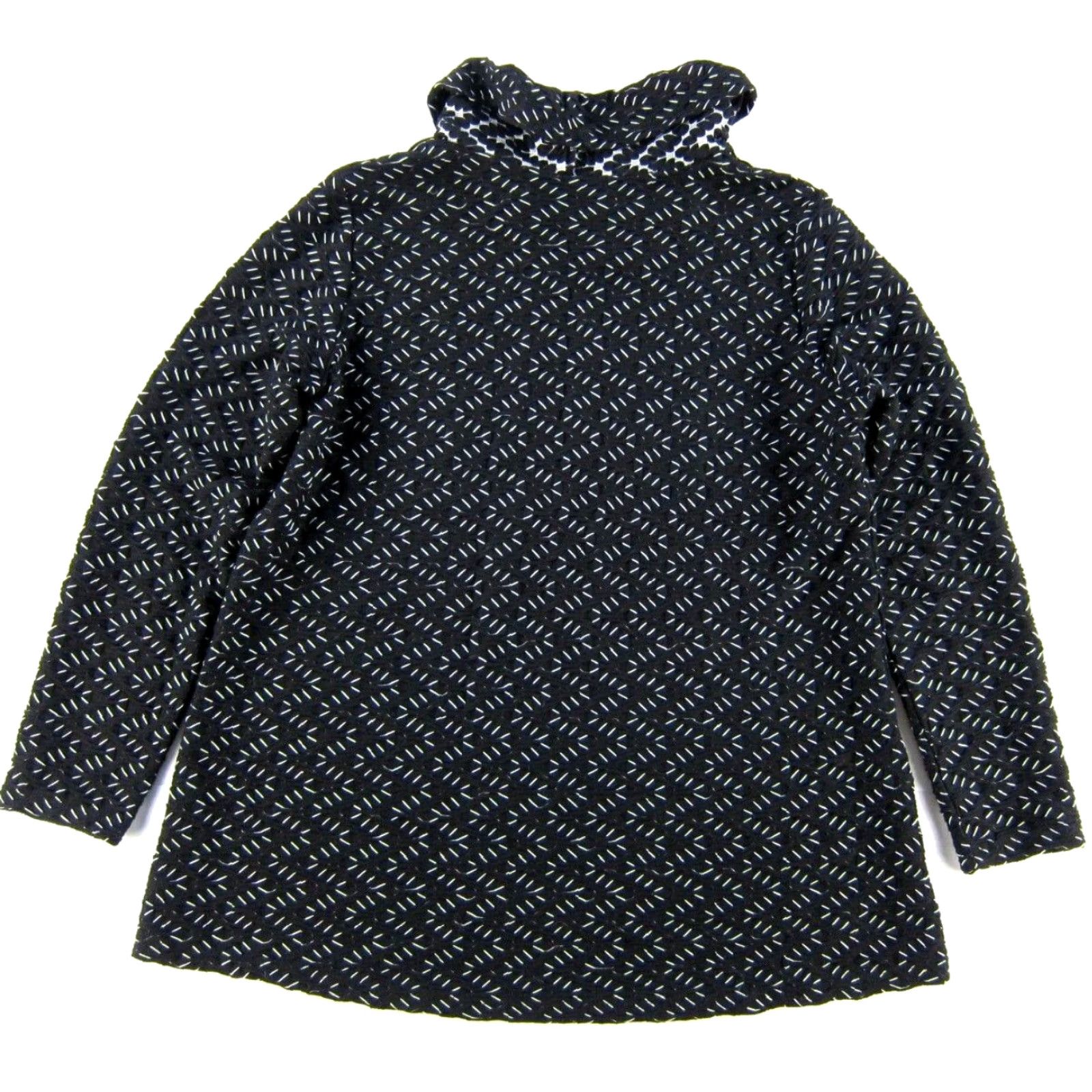 Vintage VINTAGE Shannon Passero Black White Ribbed Turtle Neck Long Sleeve Pullover Shirt Large Size L / US 10 / IT 46 - 2 Thumbnail