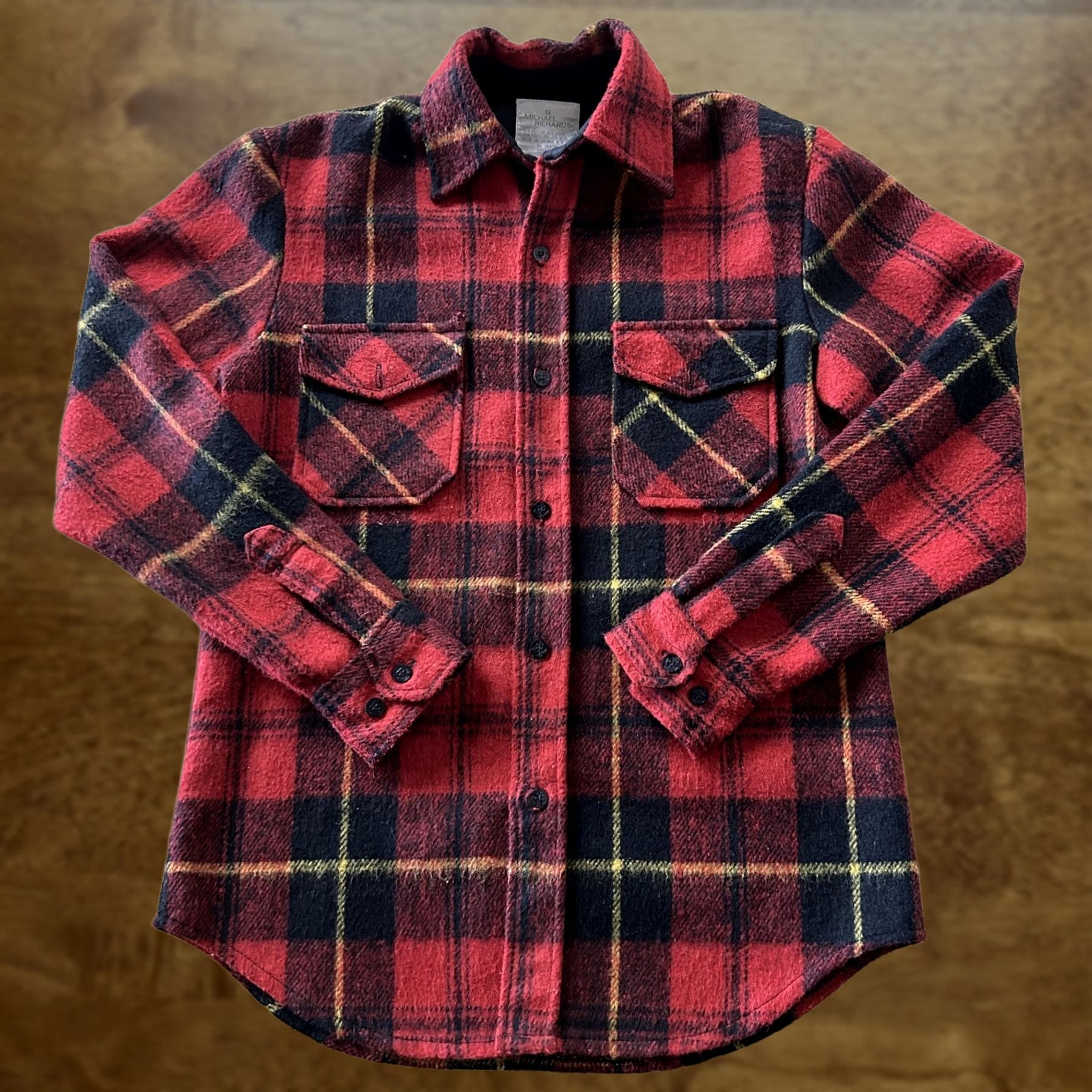 Vintage Michael Richards Red Plaid Flannel Jacket Mens Small - Linen, Button Pockets, Workwear Size US S / EU 44-46 / 1 - 1 Thumbnail