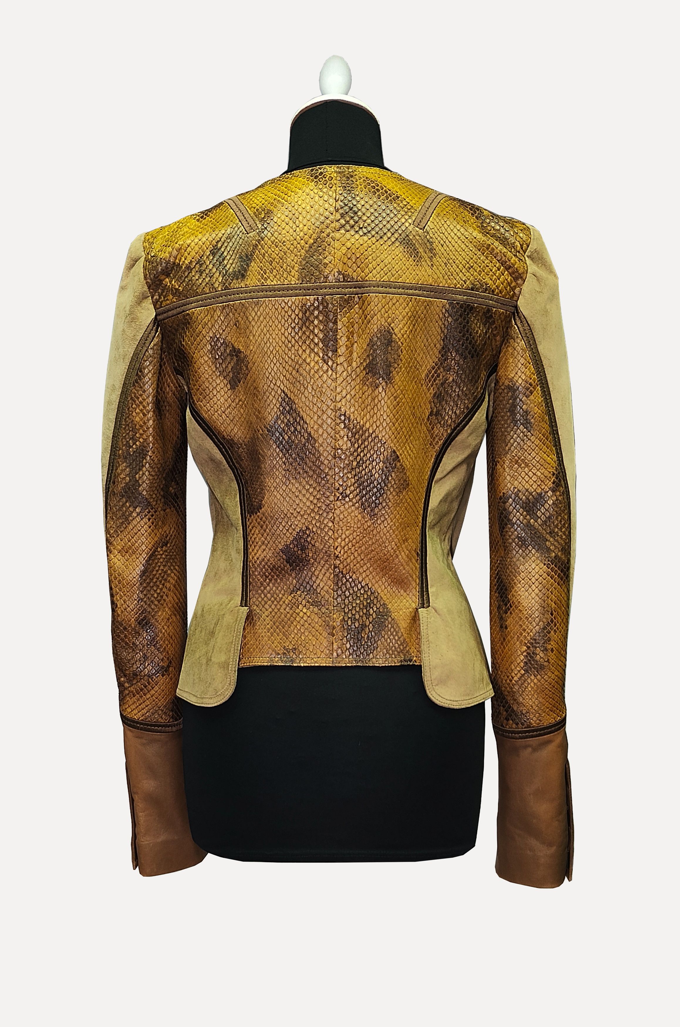 Gucci Gucci _ Italy_ Tom Ford Era_ Suede x Python _ Leather Jacket Size S / US 4 / IT 40 - 2 Thumbnail