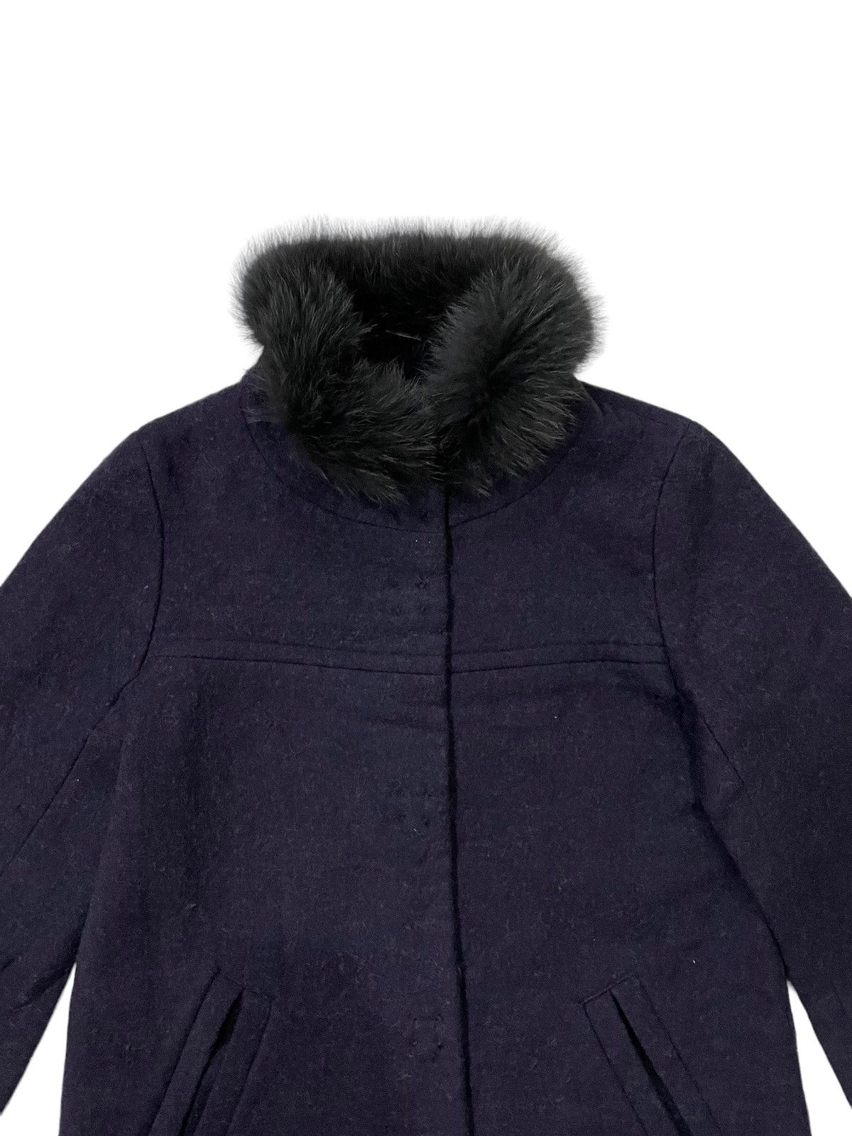 Japanese Brand Gabardine K.T Faux Wool Fox Fur Bondage Punk Jacket Size US S / EU 44-46 / 1 - 3 Thumbnail