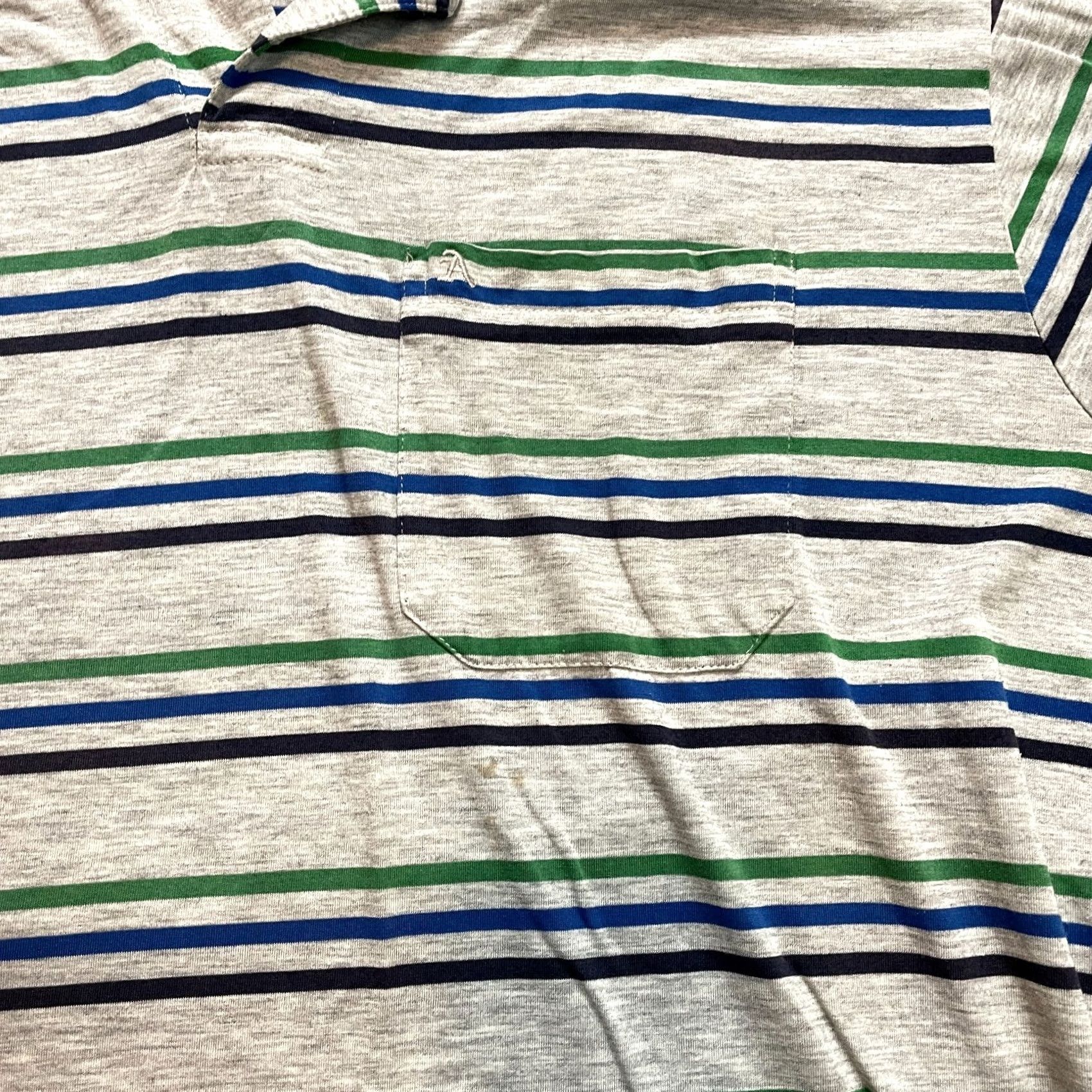 Vintage VINTAGE Array Polo Shirt Mens 44 XL Gray Striped Collared Golf Rugby Preppy Pocket Top Size US XXL / EU 58 / 5 - 5 Thumbnail