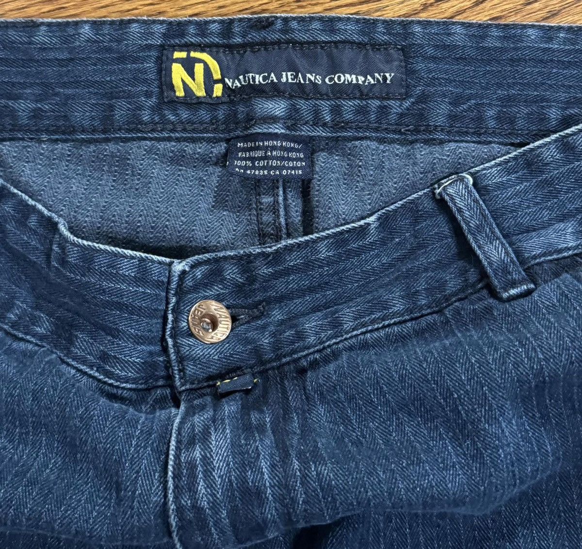 Nautica Vintage Nautica Jeans Company Striped Denim Shorts (Size 34) Size US 34 / EU 50 - 2 Thumbnail