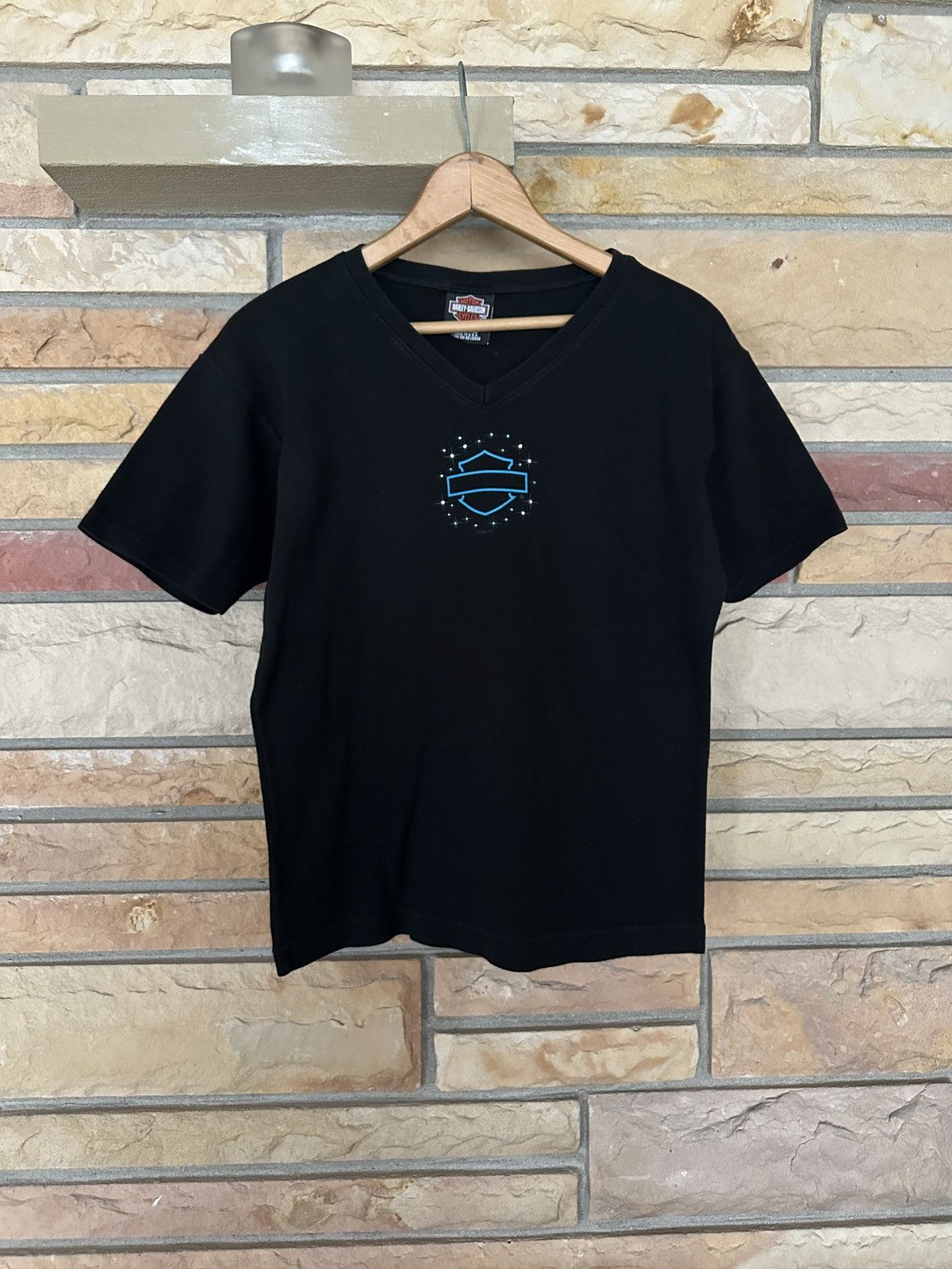 Harley Davidson Vintage Y2K Harley Davidson Bedazzled Logo Graphic Tee Size XL / US 12-14 / IT 48-50 - 1 Thumbnail