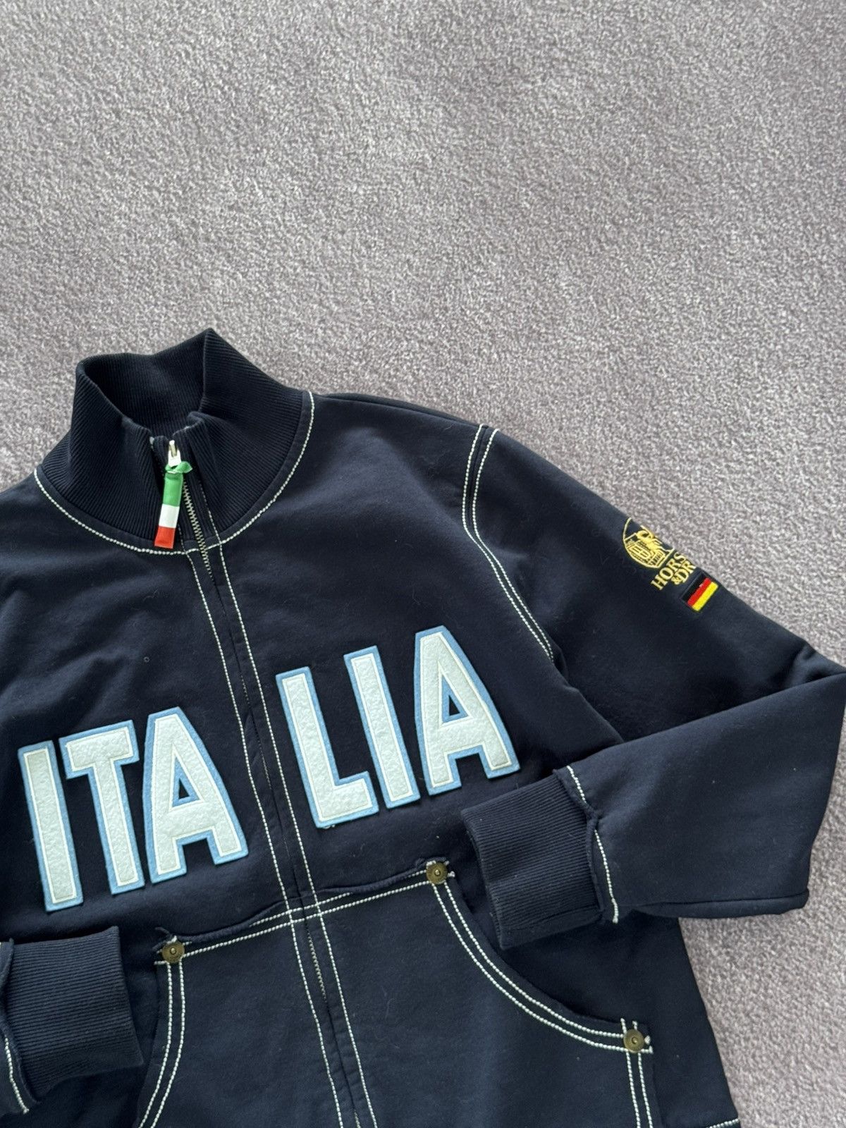 Hysteric Glamour 00’s Y2K Italia Big Logo Zip-Up Sweatshirt Size M / US 6-8 / IT 42-44 - 5 Thumbnail