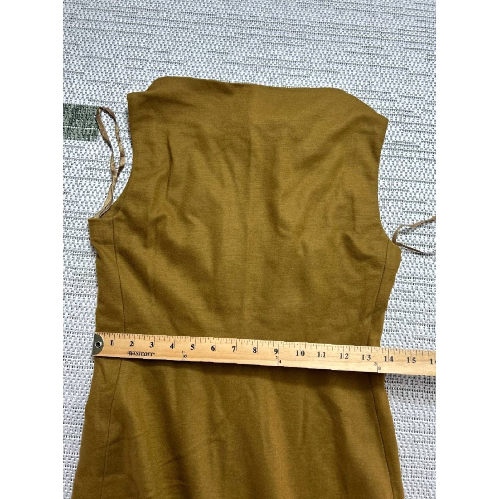 Diane von Furstenberg Diane von Furstenberg Dress Womens 6 Brown Wool Bodycon Sleeveless Round Neck Zip Knee Length Party/Cocktail Vintage No Size M / US 6-8 / IT 42-44 - 6 Thumbnail