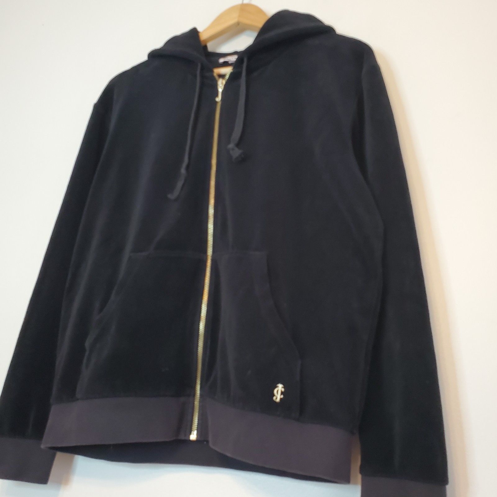 Juicy Couture Y2K Juicy Couture Velour Full Zip Sweater Black Size L Size L / US 10 / IT 46 - 3 Thumbnail