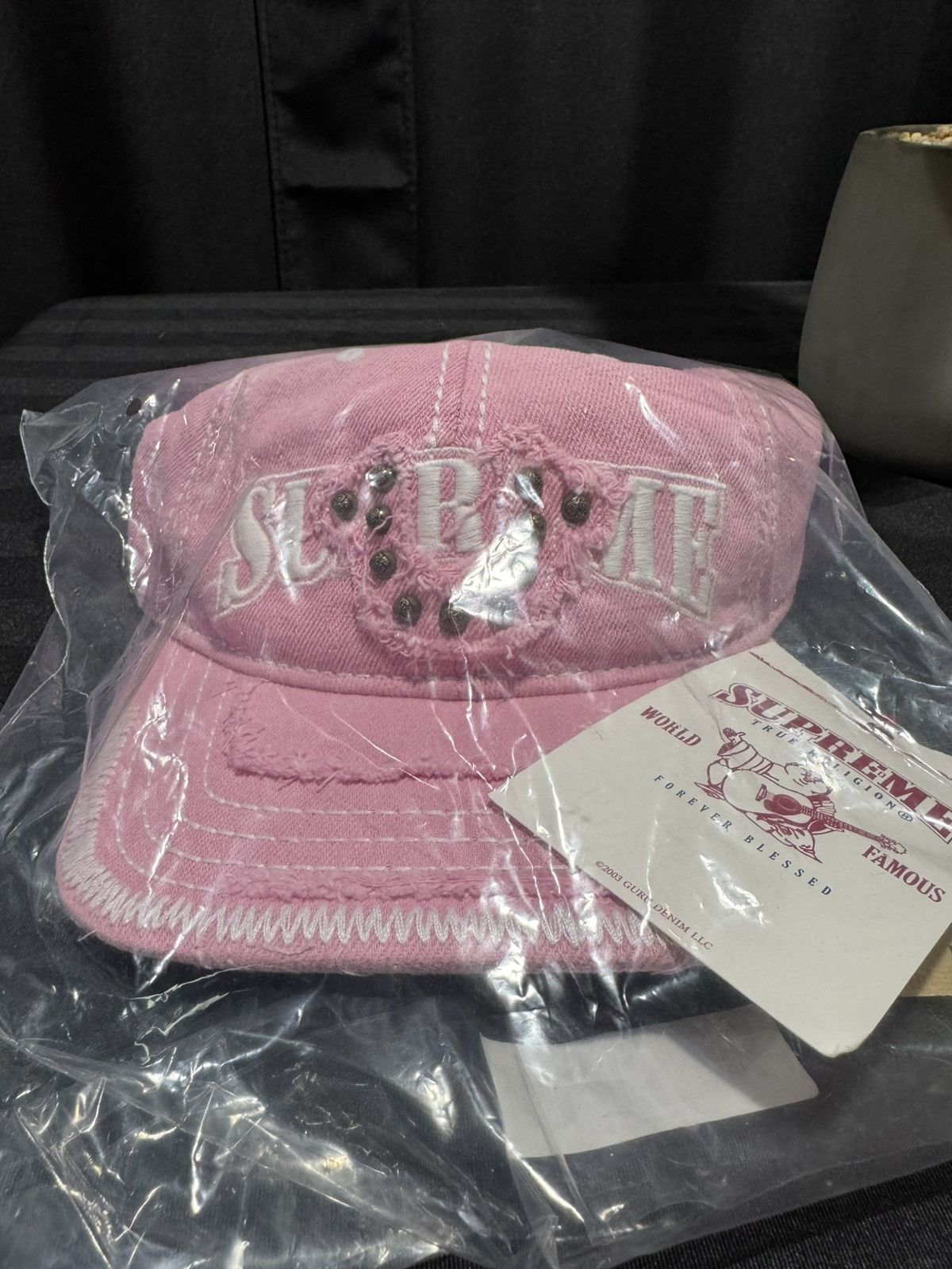 True Religion Supreme X True Religion Pink Washed Mesh back Trucker Hat Size ONE SIZE - 3 Thumbnail