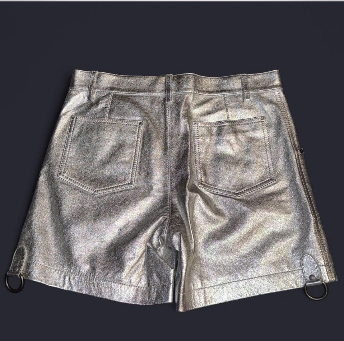 Coach Coach metallic silver leather shorts Size US 32 / EU 48 - 2 Thumbnail