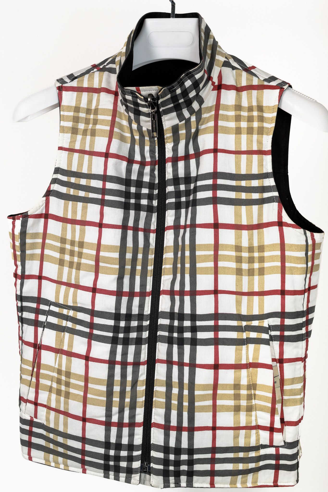 Burberry Buberry Reversible Black & White-Check Cotton Vest Size M / US 6-8 / IT 42-44 - 11 Thumbnail