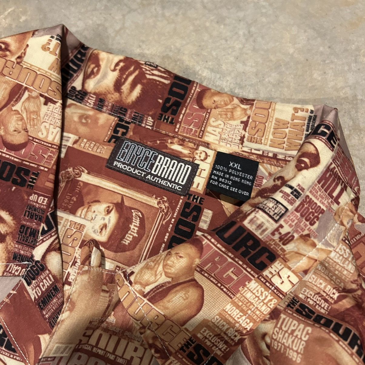 Enyce × Rap Tees × Vintage Crazy Vintage 90s Enyce The Source Rap Button Up Shirt Tupac Size US XXL / EU 58 / 5 - 7 Thumbnail