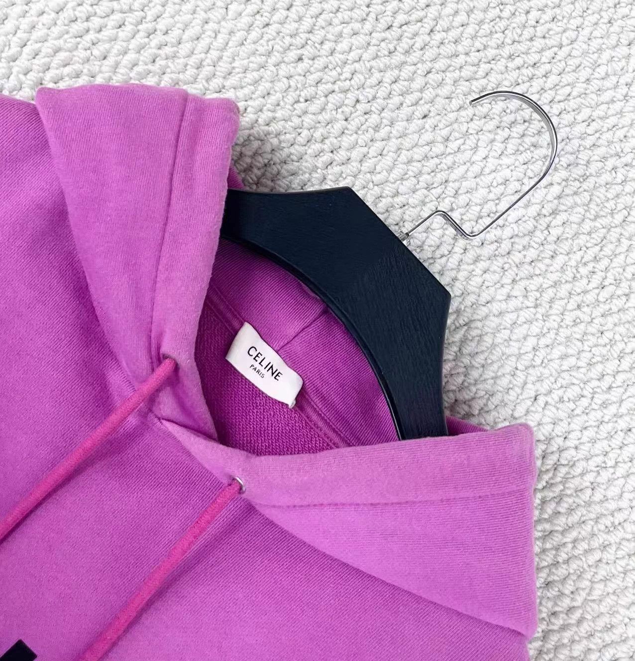 Celine Celine magenta large logo hoodie xs unisex Size XS / US 0-2 / IT 36-38 - 3 Thumbnail